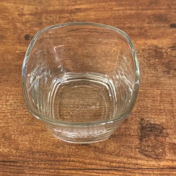 Jack Daniel's Whiskey Glass Square Etched Logo Barware Its a Short Season - Picture 5 of 6